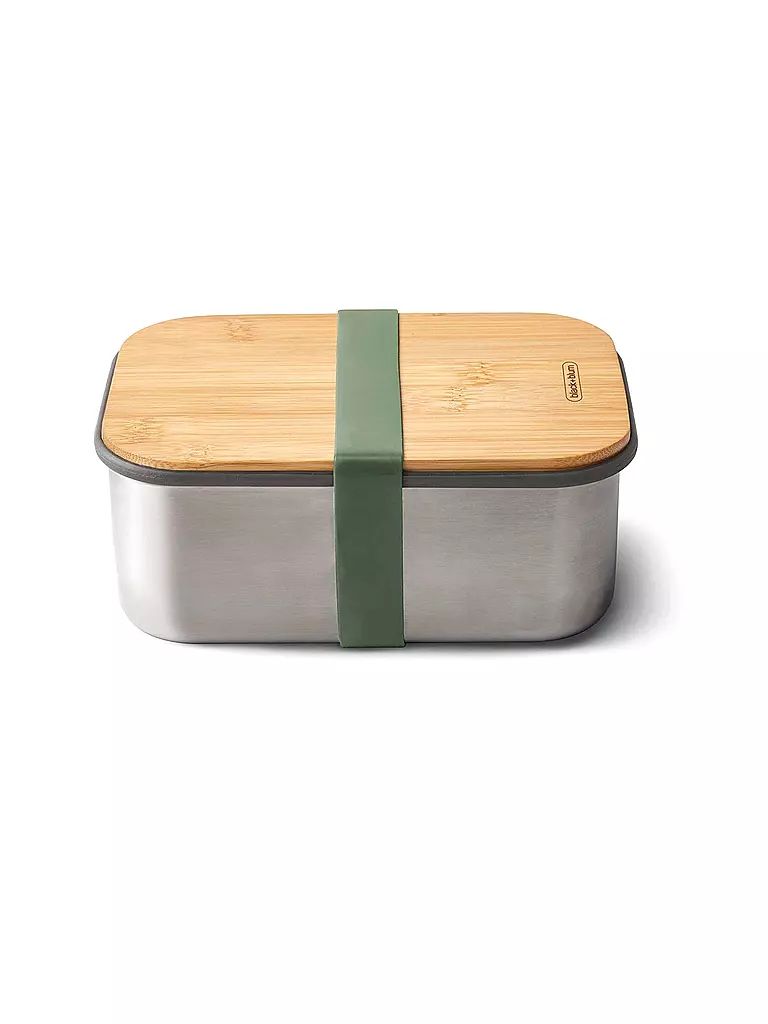 BLACK+BLUM Frischhaltedose - Lunchbox gross 19x13,5cm Olive/Edelstahl olive