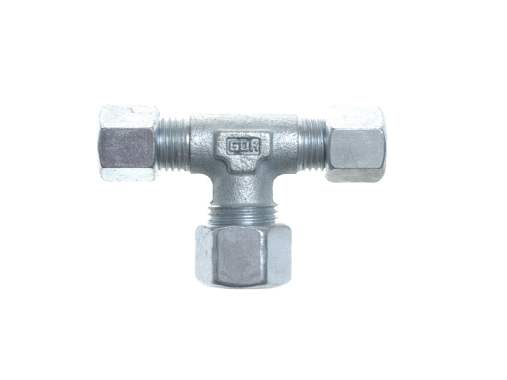 Gimeg staal T-stuk - 8 x 10 x 8 mm