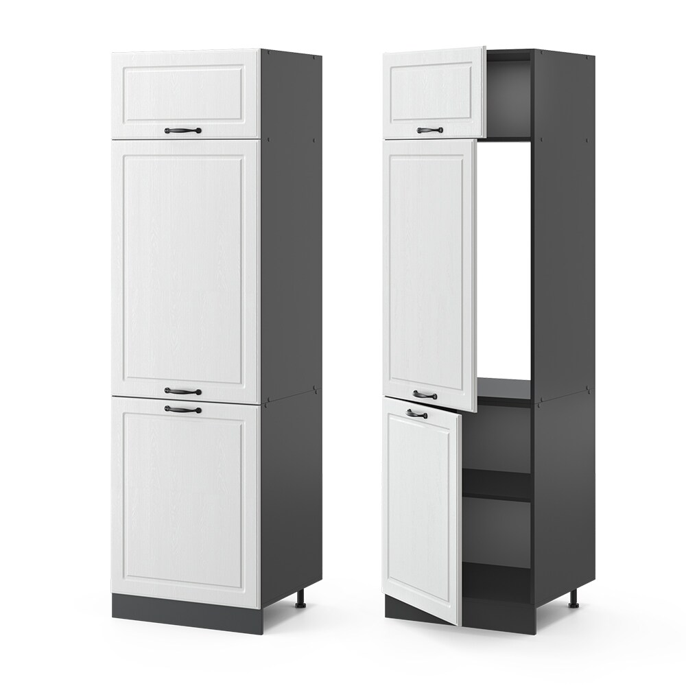 Vicco Kühlumbauschrank 60 cm Anthrazit Küchenschrank Unterschrank Küchenzeile R-Line