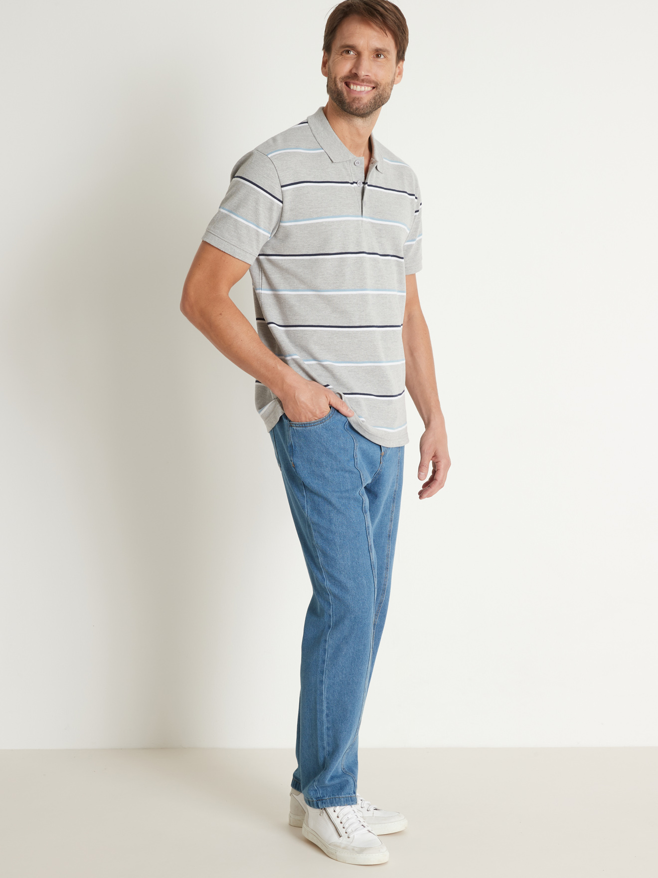 Pantalon 5 poches denim léger