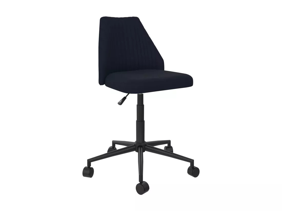 Brittany | Chaise de bureau en tissu bleu