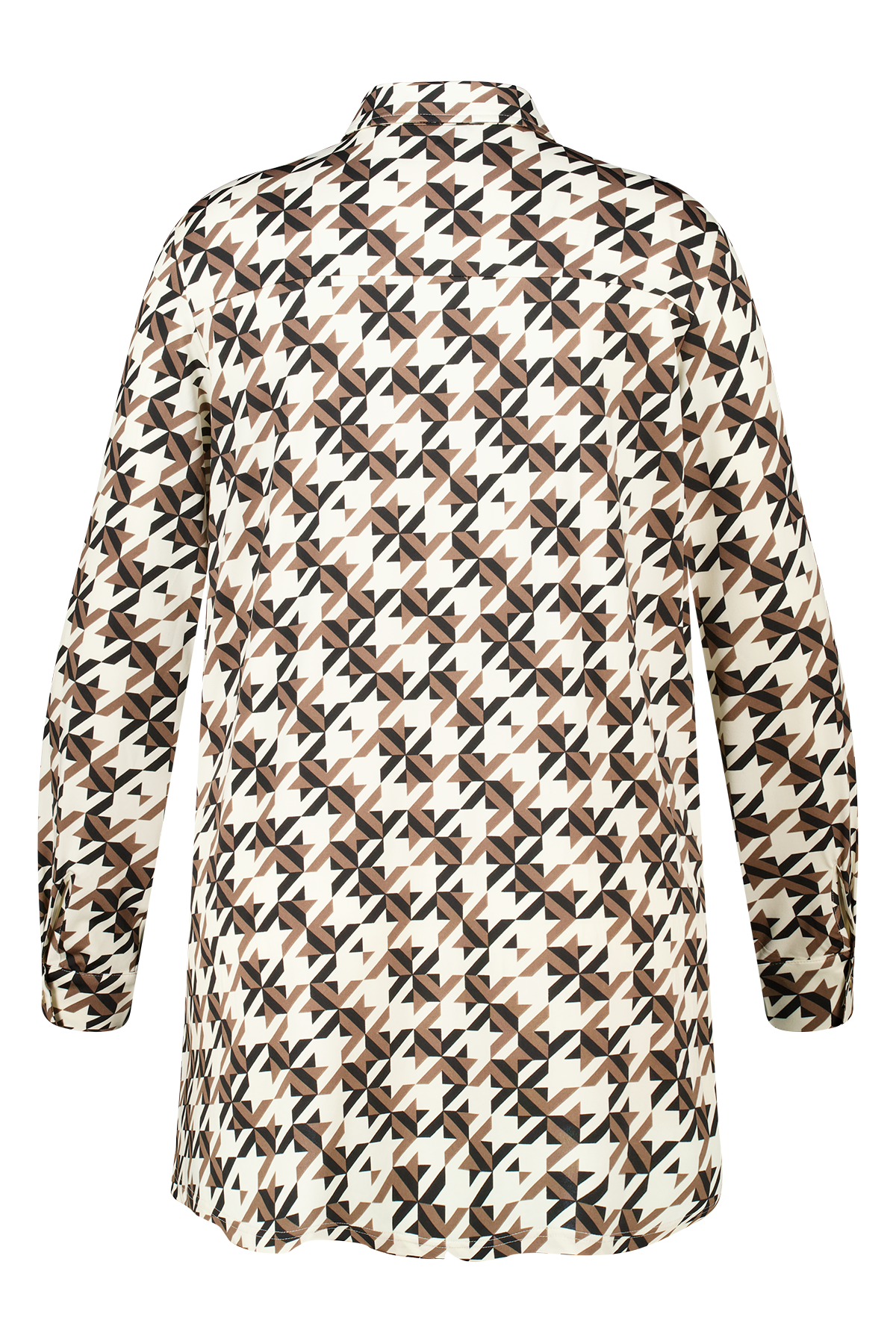 Lange blouse met print Multi Zand