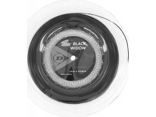 Strings for tennis racket DUNLOP BLACK WIDOW 16g/1.31mm 200m