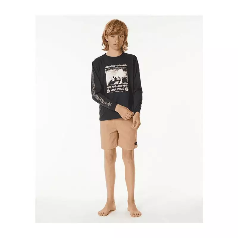 Teeshirt junior RIPCURL Pure Surf Ls Tee -Boy Washed Black