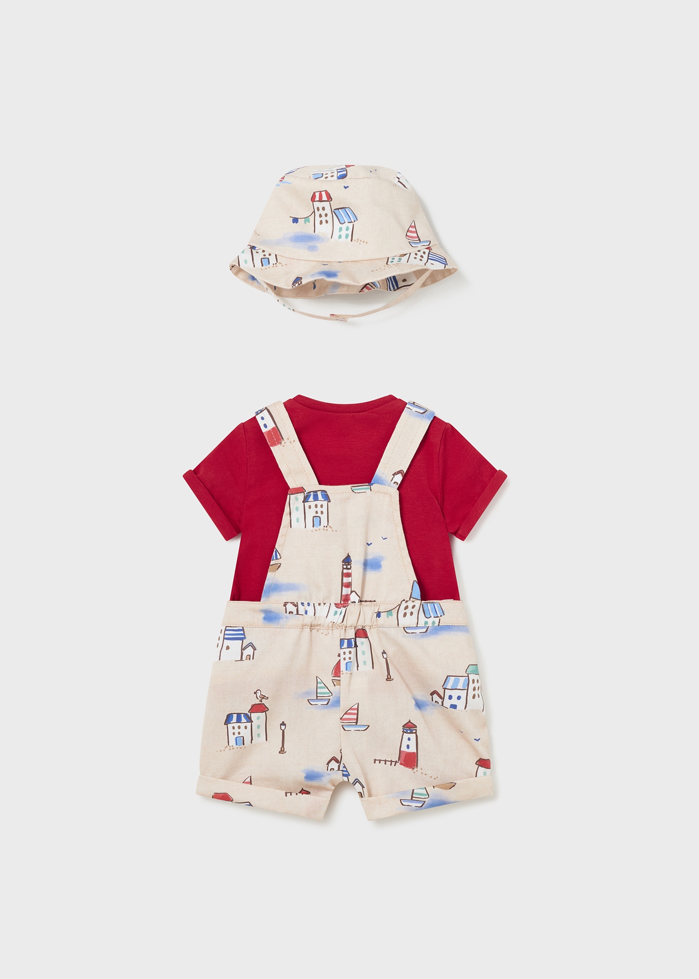 Conjunto de 3 peças Capri para recém-nascidos com estampa