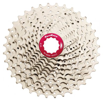 Cassette VTT SUNRACE 10V CSMX0 Argent