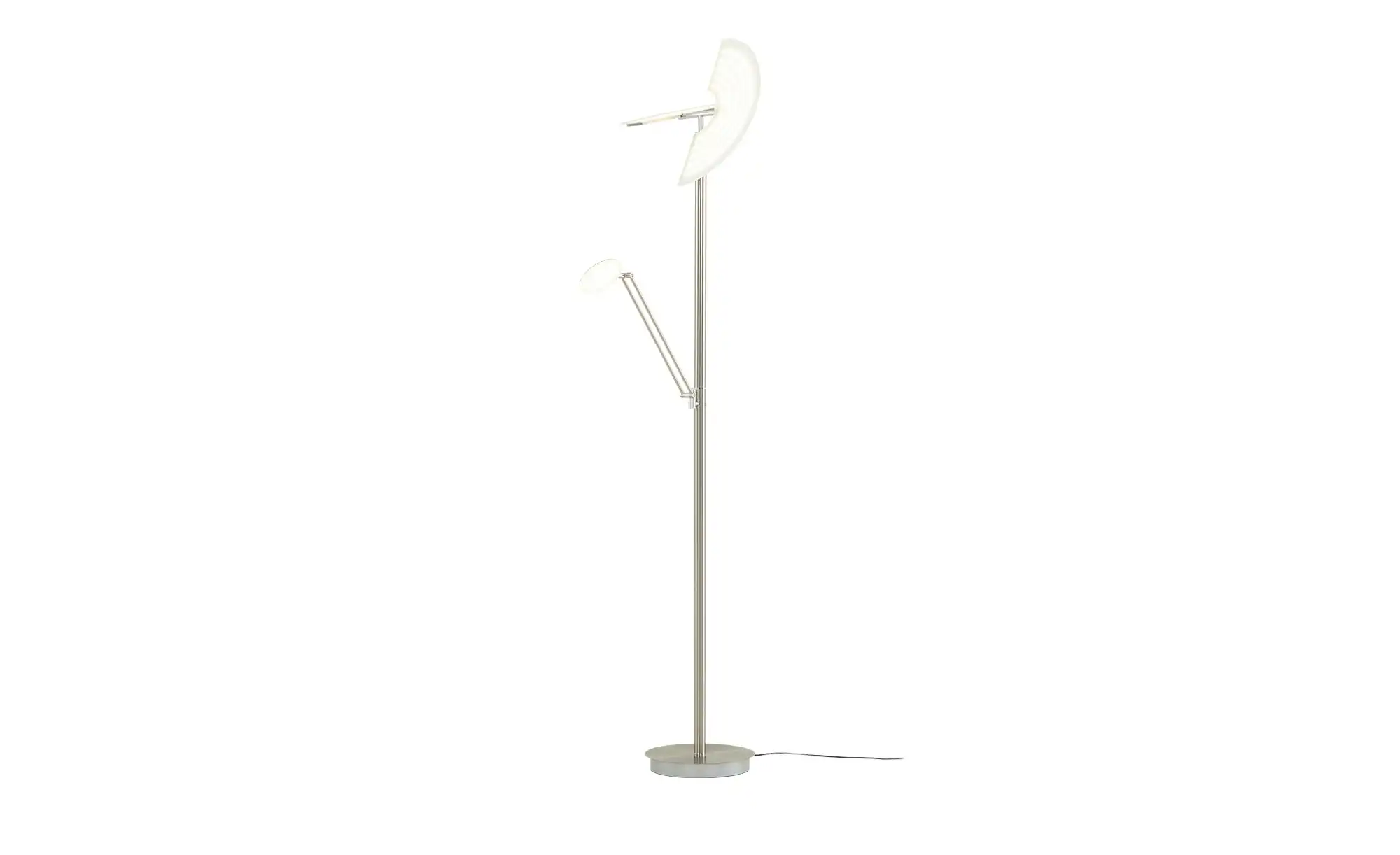 Meisterleuchten LED-Deckenfluter, 3-flammig, Nickel-matt/ chrom