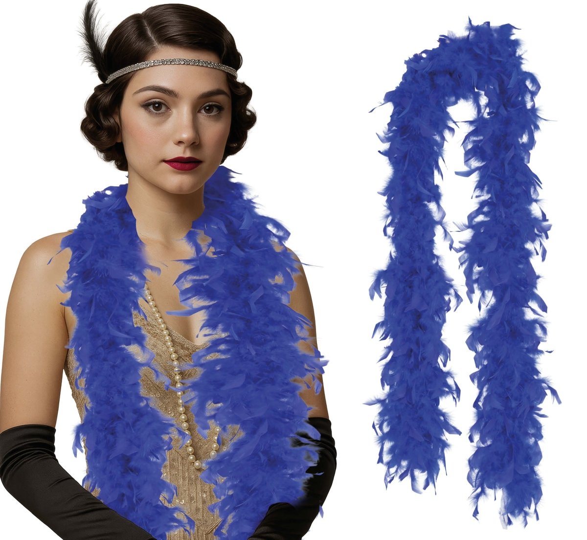 Blauwe Boa Veren 80gr