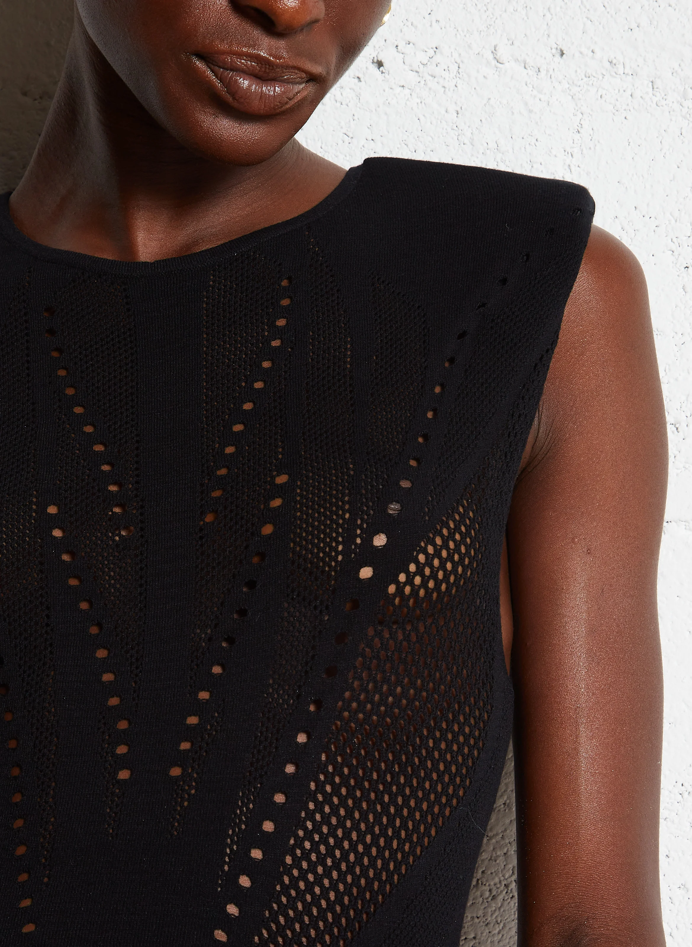 BODHI - Pull col rond en maille | Noir