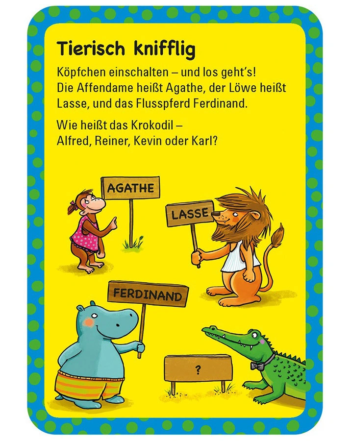 Kartenset 50 REISE-REGEN-RÜCKSITZ-RÄTSEL in bunt