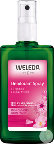Weleda Déodorant À La Rose Musquée Spray Flacon 100ml