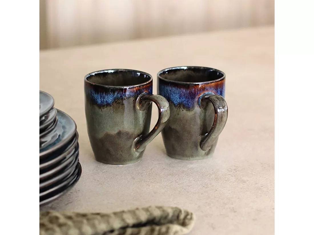 Ogo Living - Lot 6 Mug Certaldo 33cl En Gres Marron