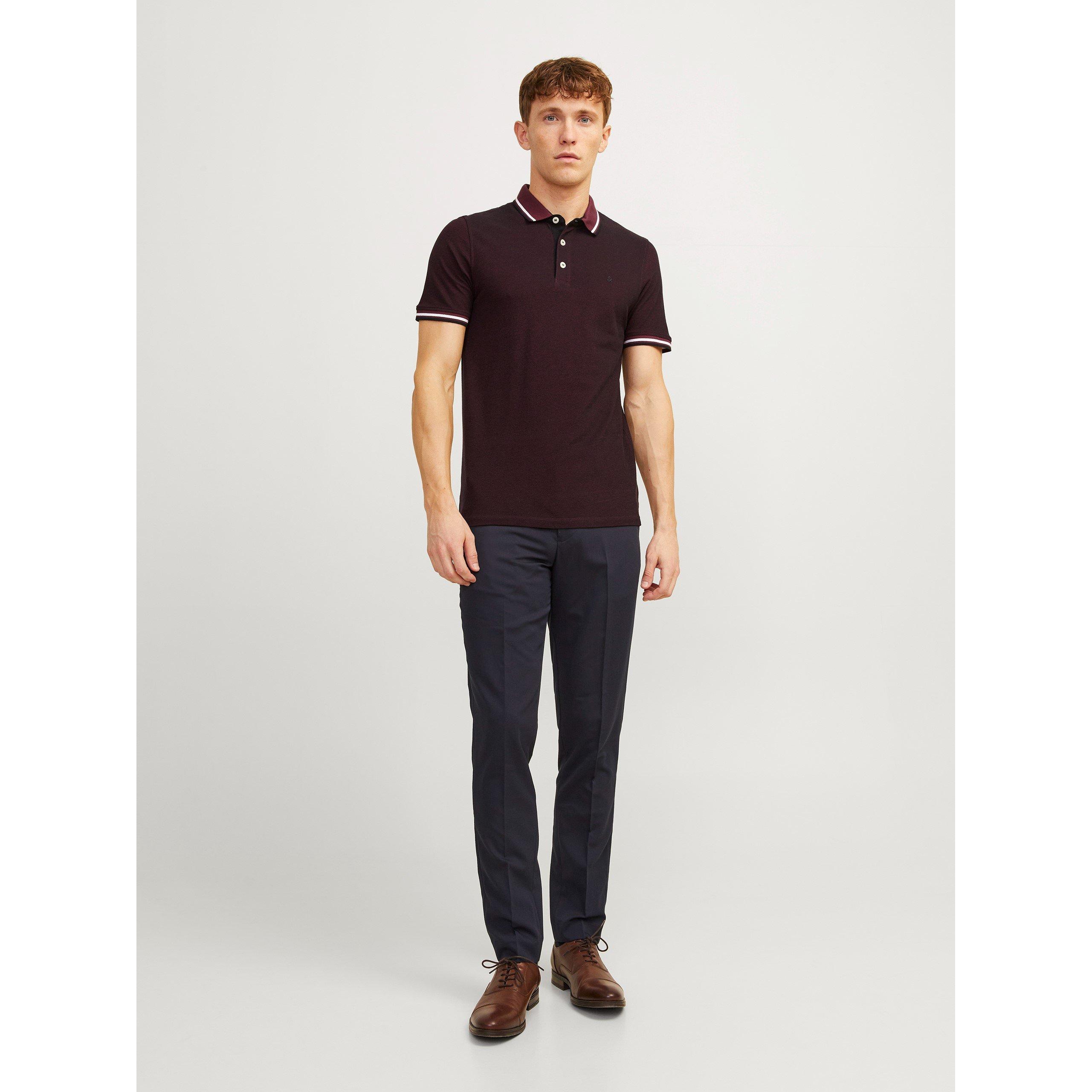 Jack and Jones Paulos Tipped Pique Short Sleeve Polo Shirt