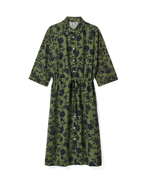 robe boutonnée Isabel fleur pour femmes vert