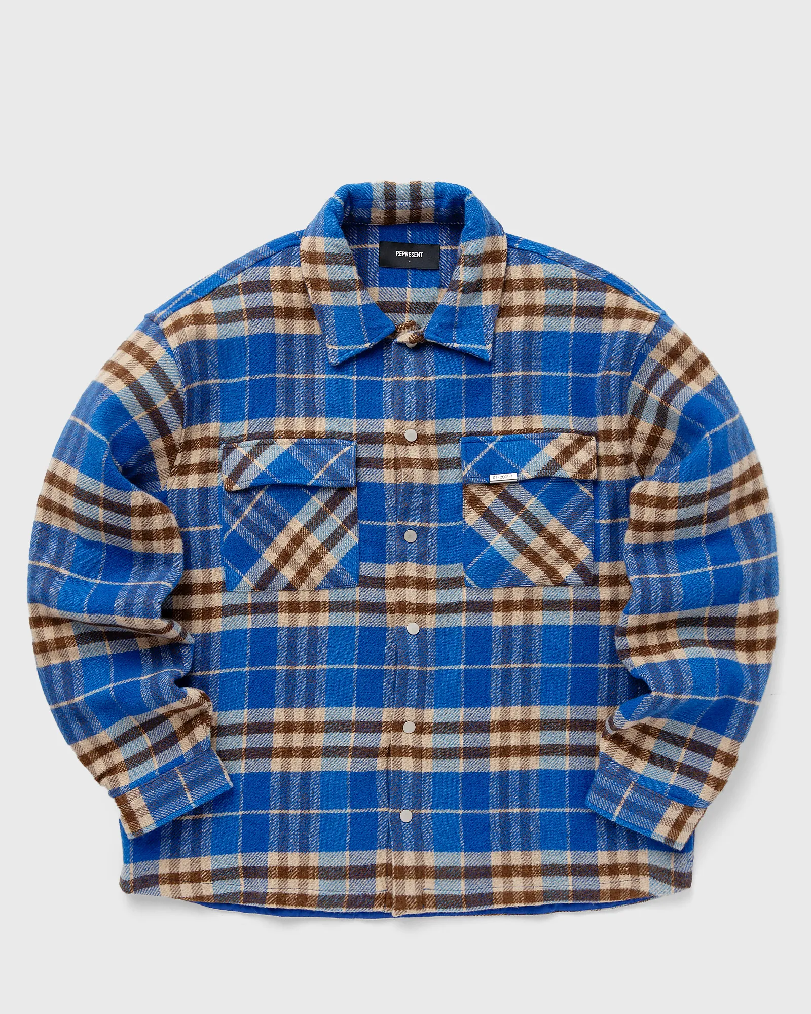 Represent INTIAL PRINT FLANNEL SHIRT