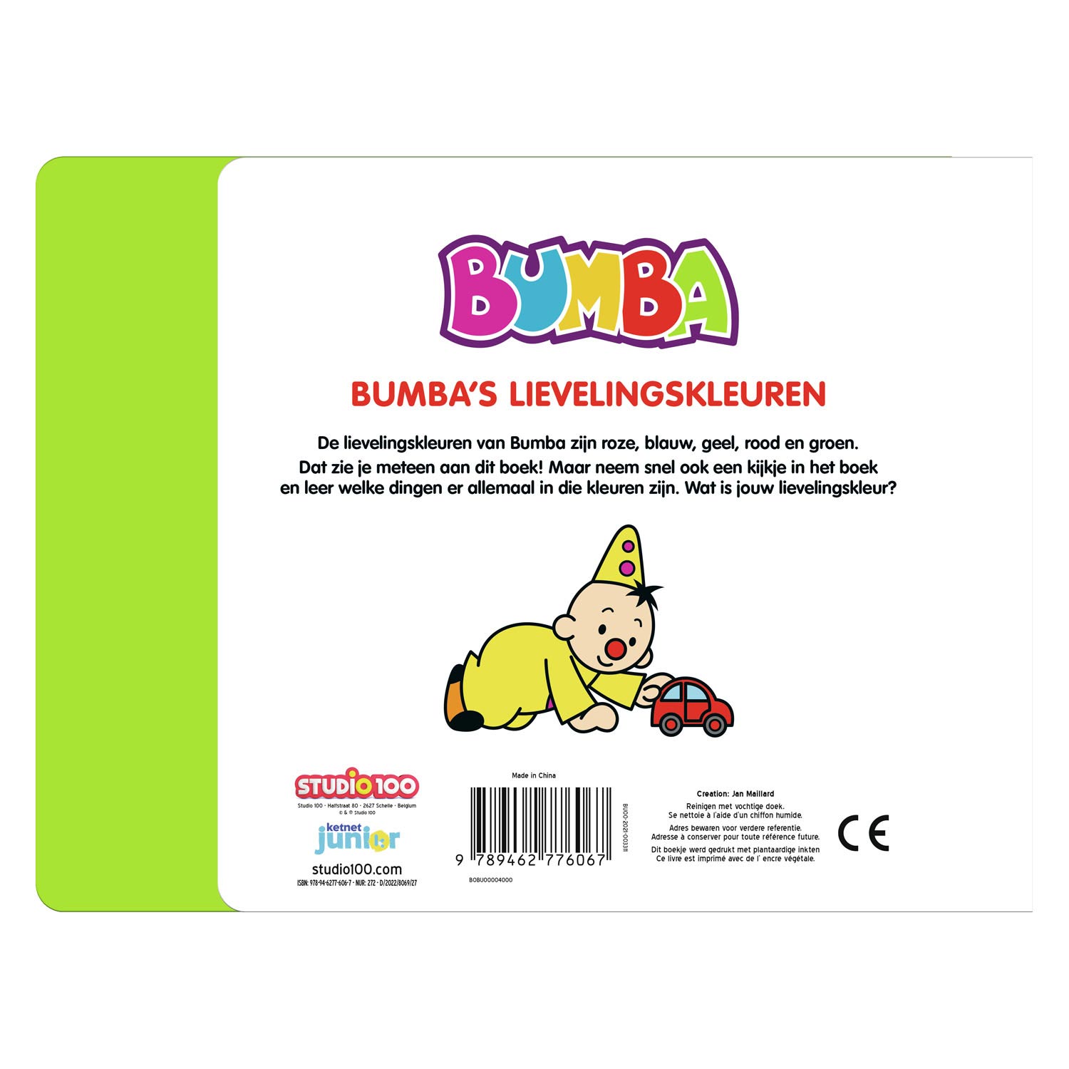 Bumba Kartonboek met trapjes - Bumba's lievelingskleuren