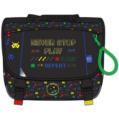 Cartable KIP Game Zone 38 cm - 2 compartiments - noir - Kid'Abord