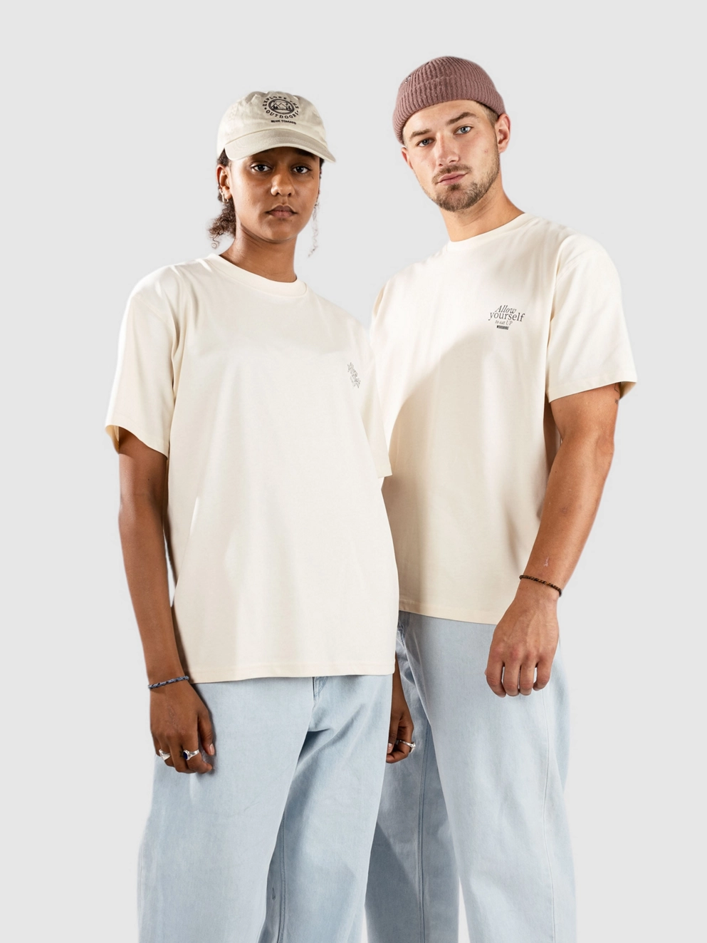 Woodbird Baine Eat T-Shirt off white