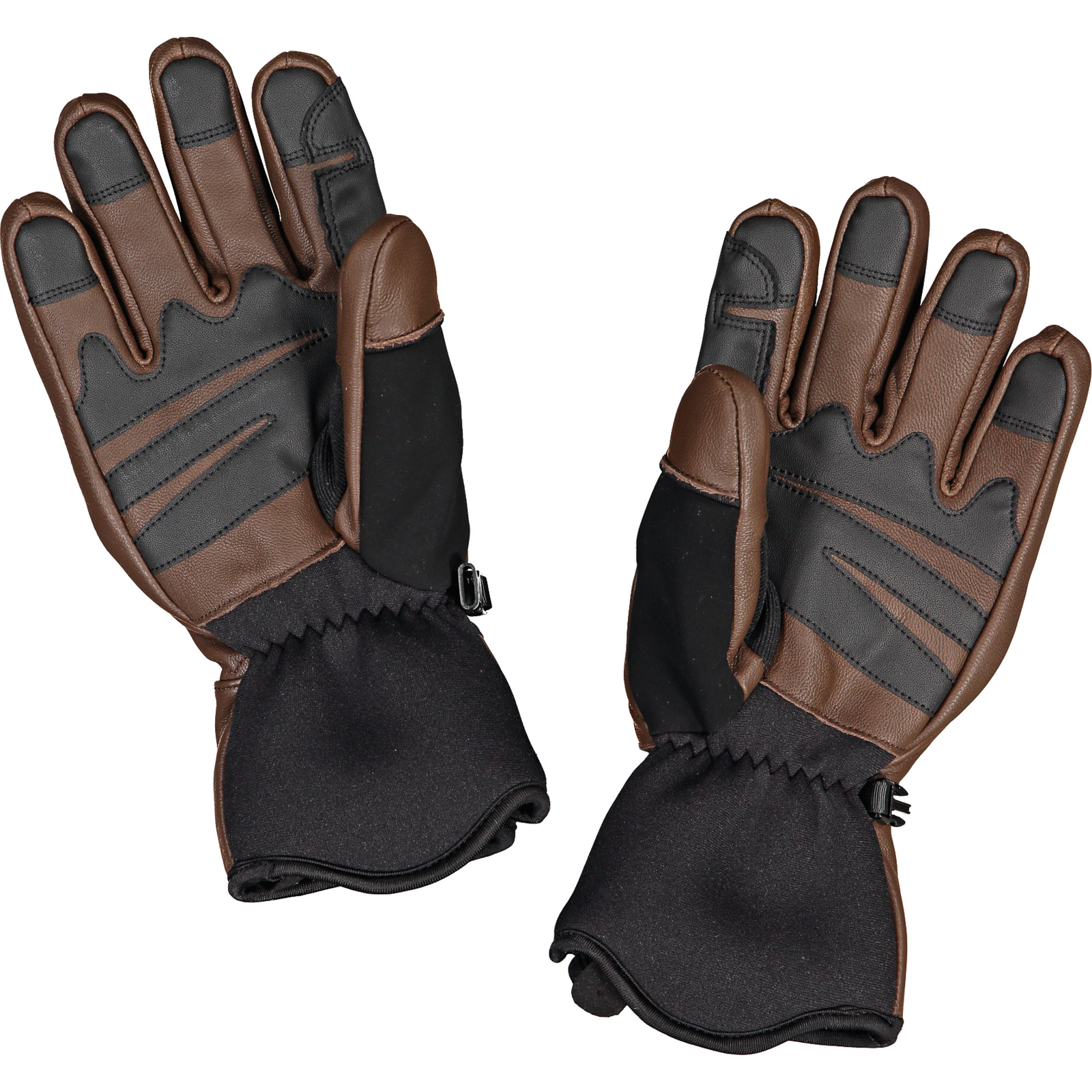 Sherpa Erwachsenen-Leder-Fingerhandschuh Riwan L, braun