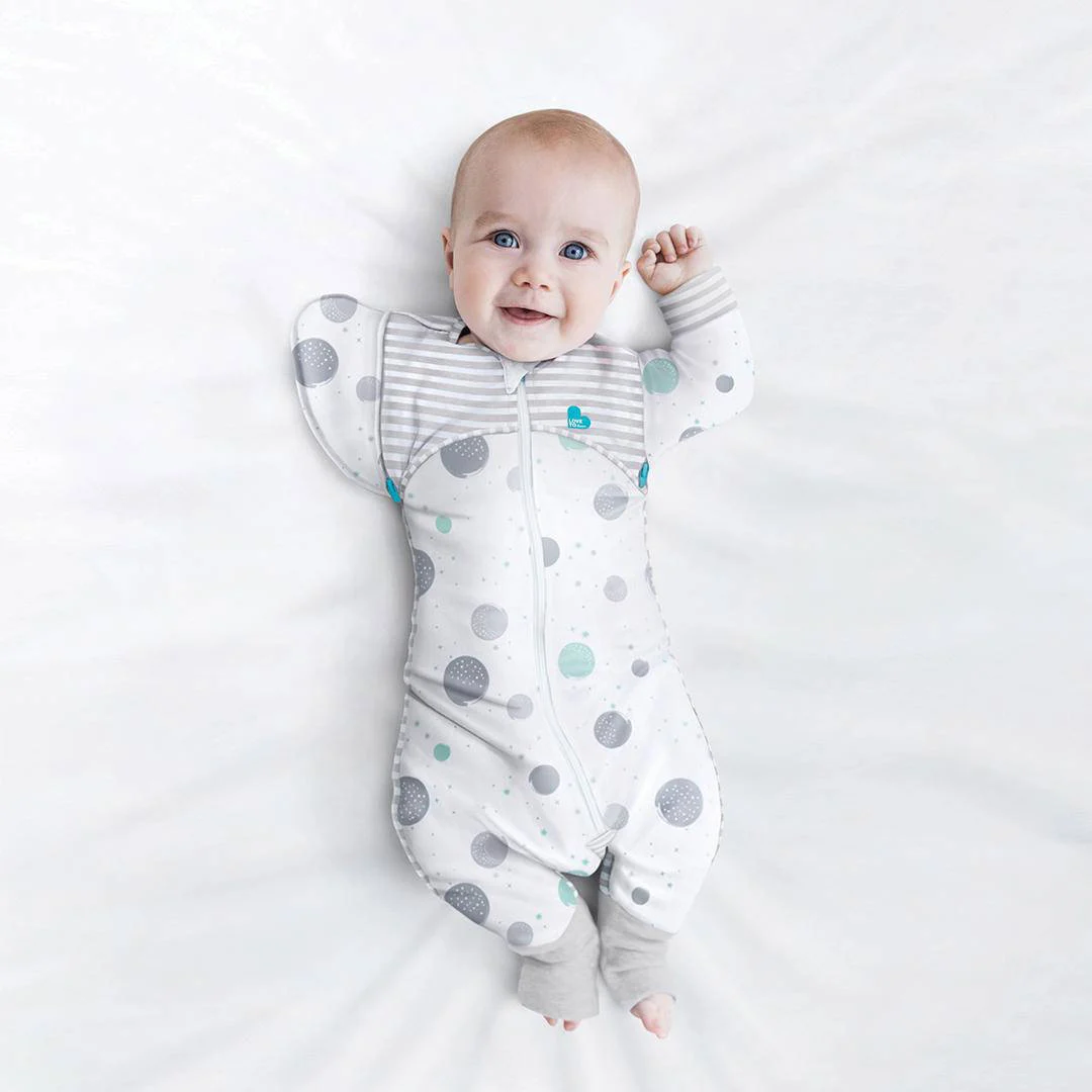 Love to Dream SwaddleUp overgangsslaapzak Fase 2 TOG 0,2 wit/grijs