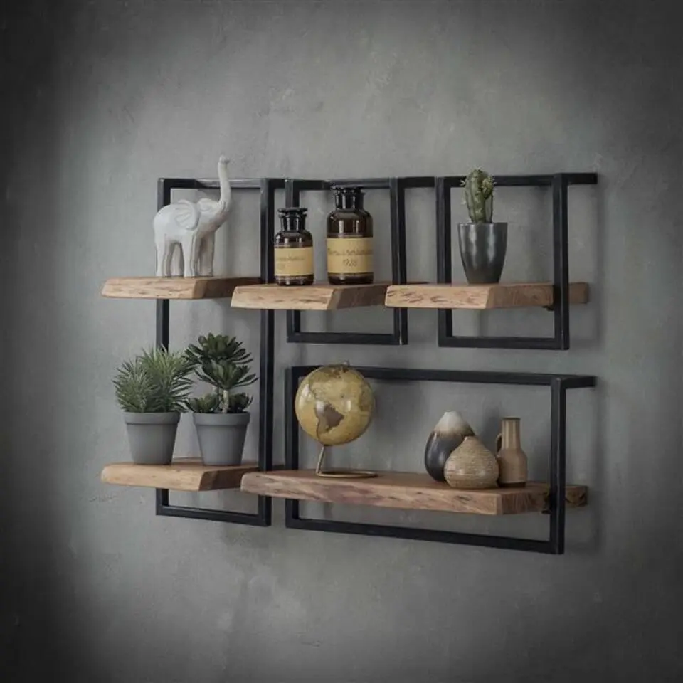 Hoyz - Wandplank Edge - 30cm - Acaciahout - Bruin