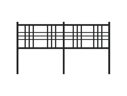 VIDAXL - Tête de lit métal noir 160 cm