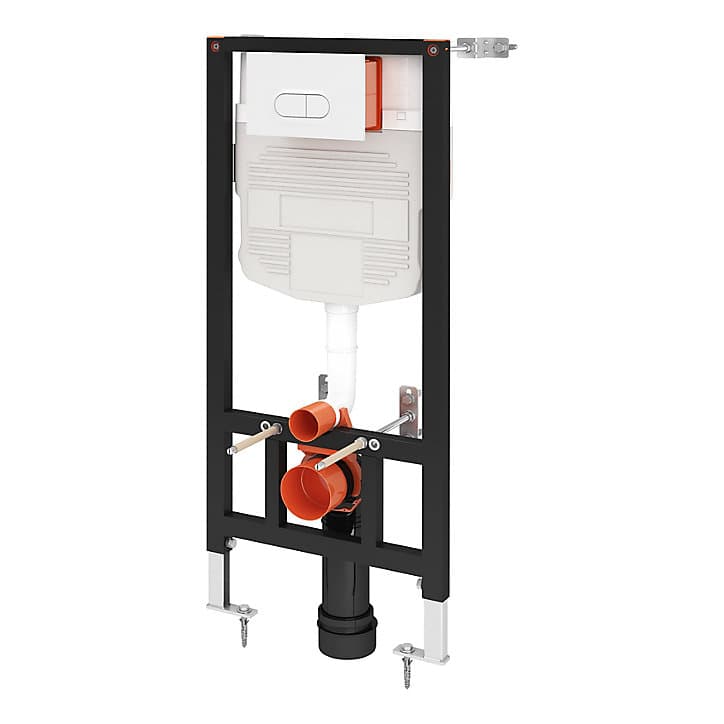Pack WC suspendu Lagon, en porcelaine vitrifiée avec abattant + bâti-support universel, GoodHome
