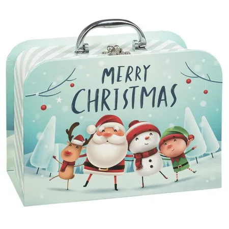 Idena Geschenke Koffer Merry Christmas, 26,5 x 19,5 x 8,7 cm