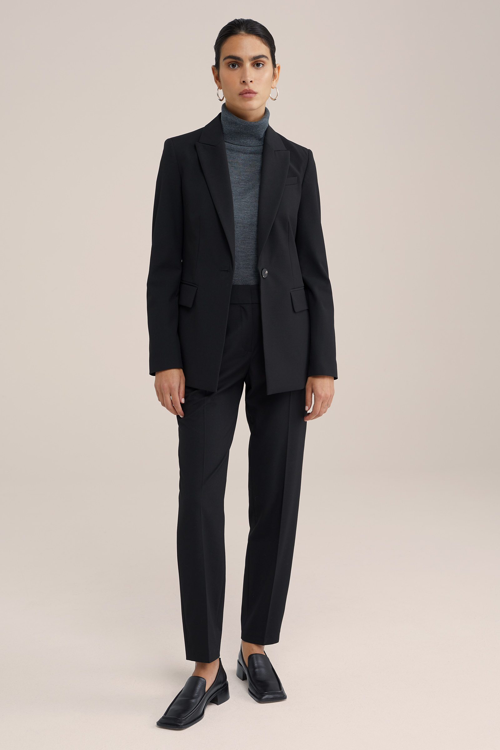 regular fit blazer WE Studio Zwart