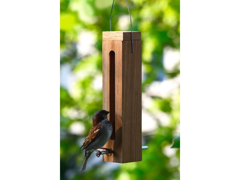 LUXUS-VOGELHAUS Futterspender für Wildvögel, 5 x 5 x 23 cm, Futtersäule zum Aufhängen
