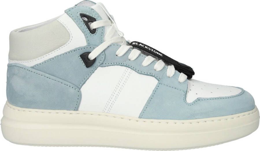 Blackstone XL28 WHITE LIGHT BLUE HIGH TOP SNEAKER Vrouw White