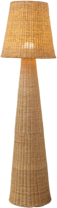 newgarden - Große Stehleuchte LOLA 165 cm NATURE im Boho-Stil, aus Naturfasern in Spanien hergestellt, verschiedene Leuchtvarianten mit Kabel oder Akku. (165cm Wiederaufladbare Batterie)