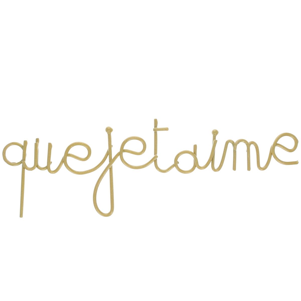 Mot métal Que je t'aime Atelier jasmin