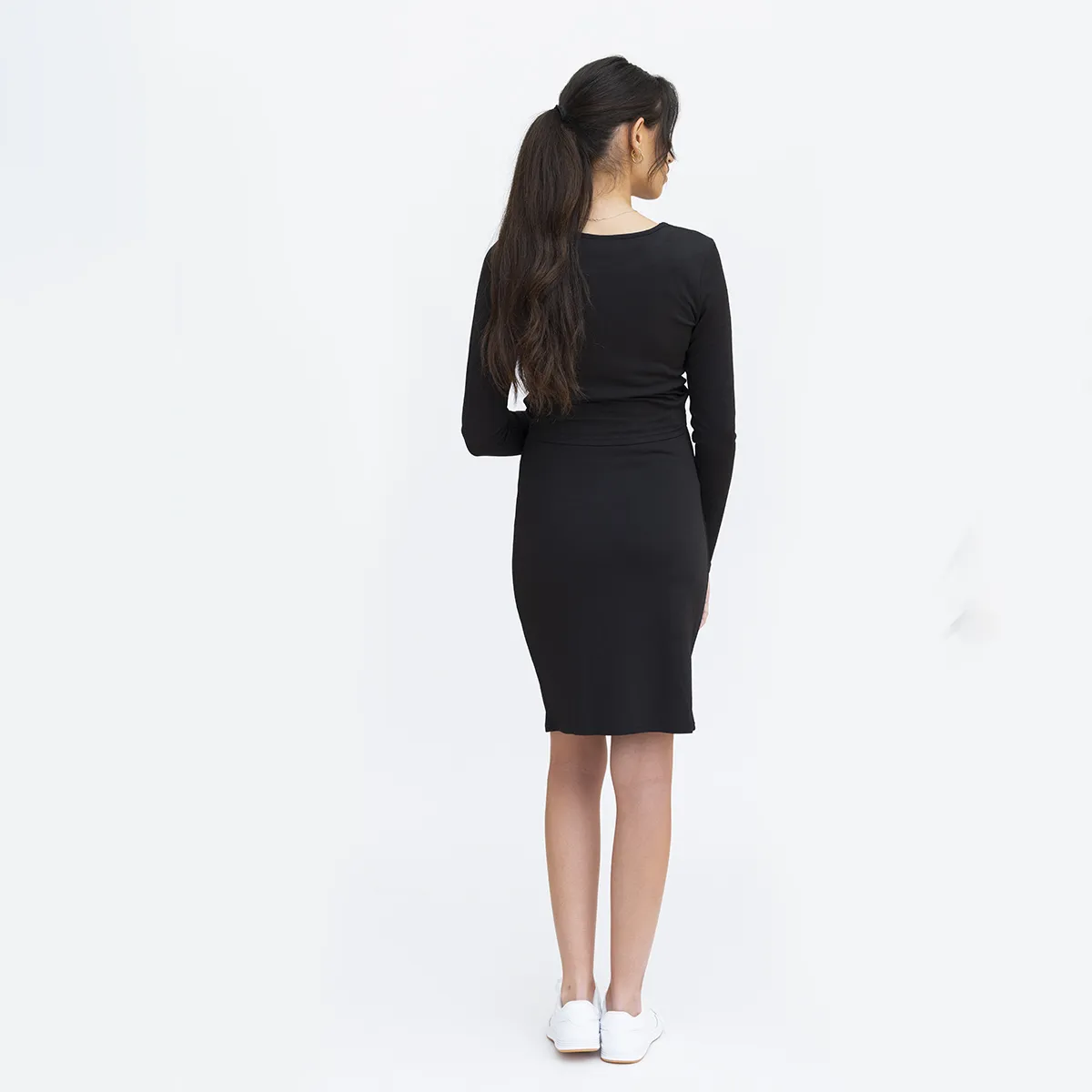 Bella Maternité Robe Côtelée Noeud