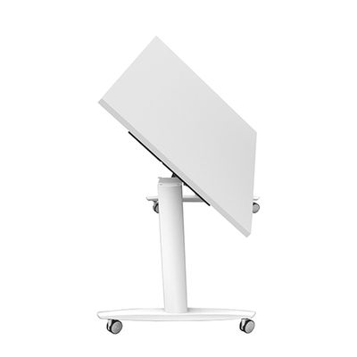 Table de réunion TAXI - mobile et pliante - L140 x P80 x H73,7 cm - plateau blanc