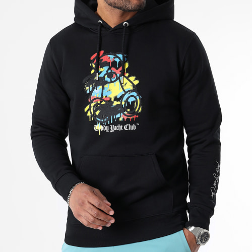 Sweat Capuche Primary Bombing Front Noir