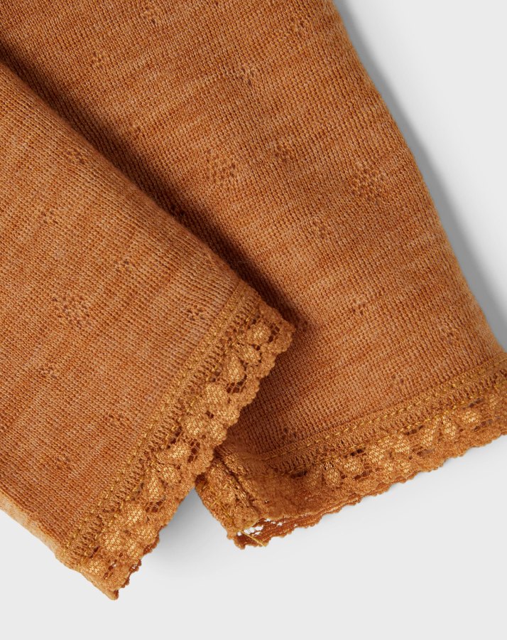 Woll-Leggings NBFWANG in brown sugar