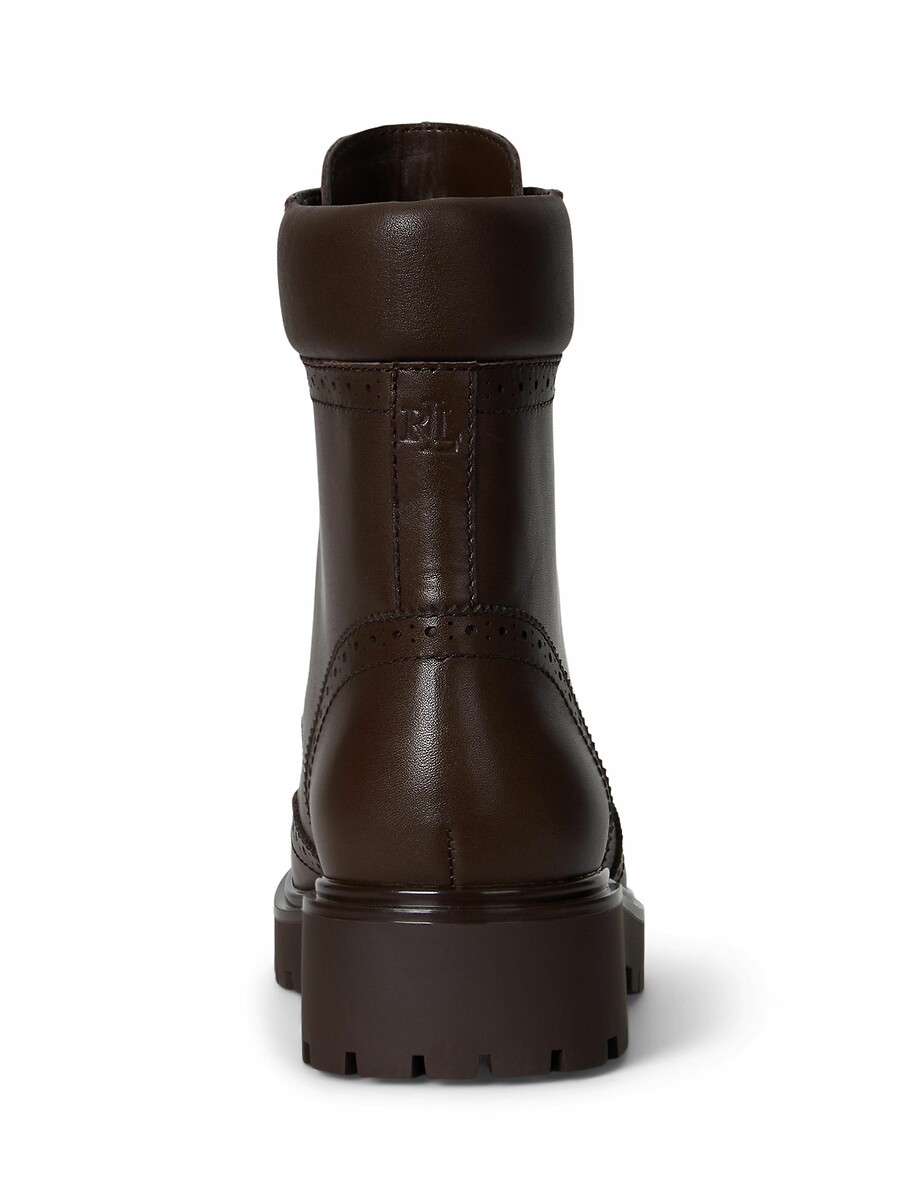LAUREN RALPH LAUREN<br>Botas de tornozelo com cadarço Allyson em couro liso