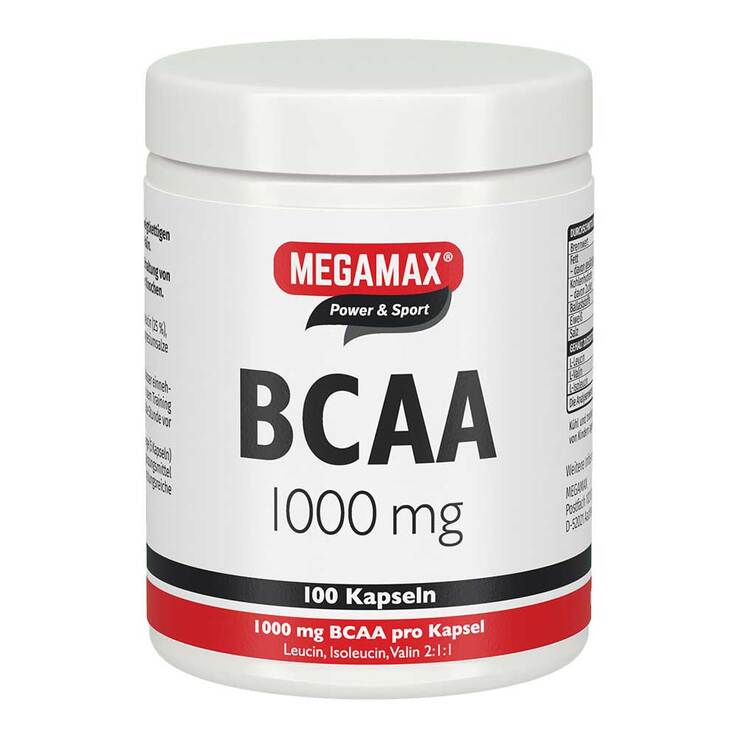 Bcaa 1.000 mg Megamax Kapseln, 100 St