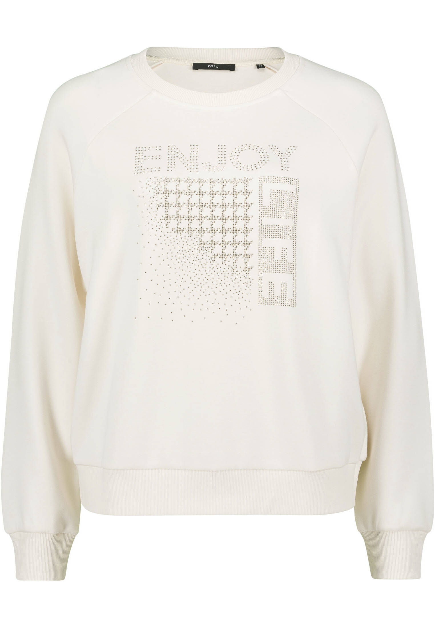 zero| Damen Sweatshirt mit Glitzerprint