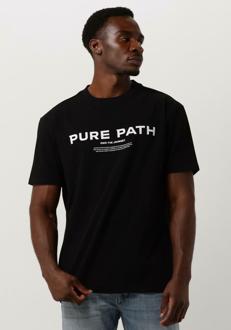 PURE PATH zwarte pure path t-shirt tshirt with front print