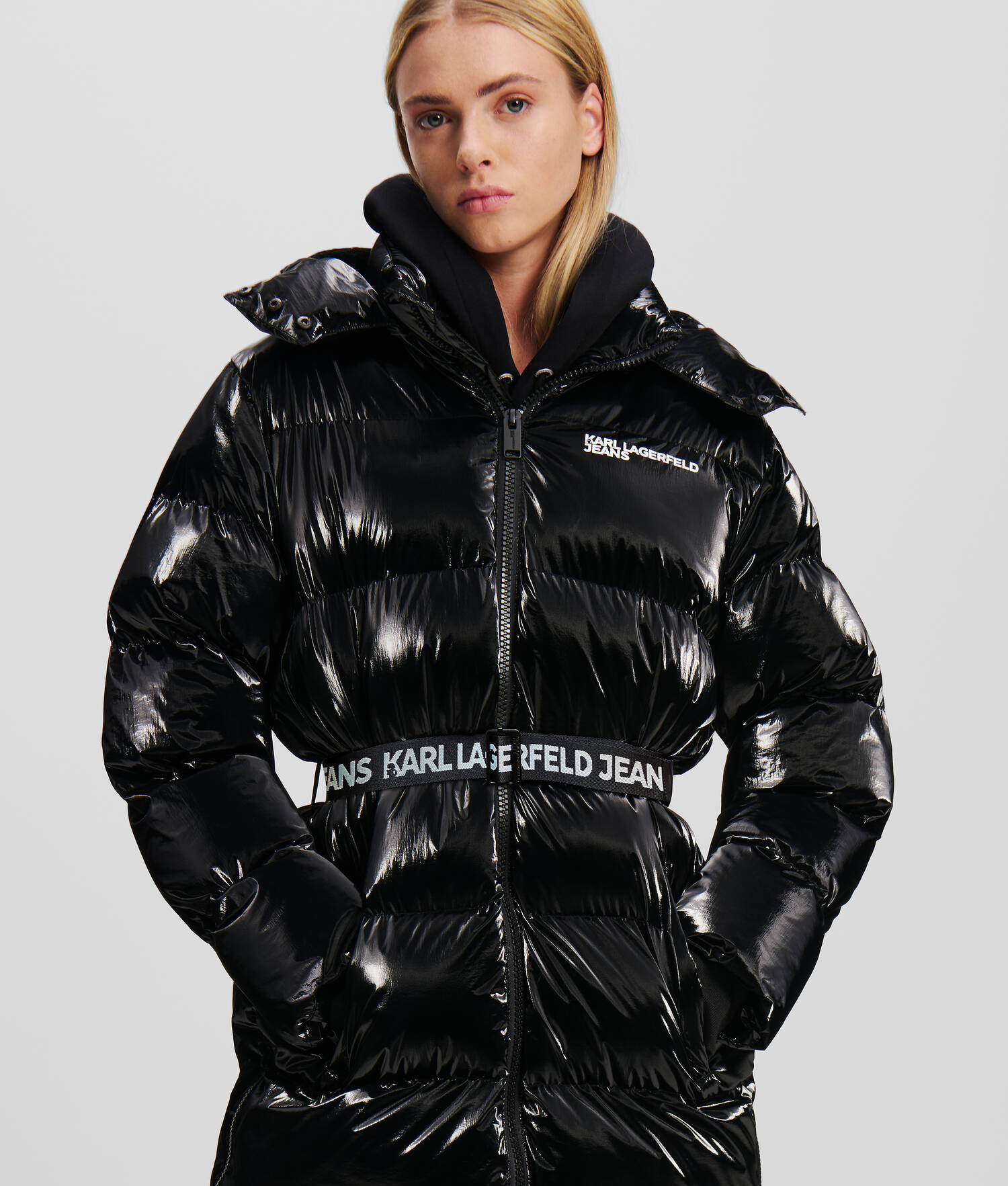 LONGUE VESTE MATELASSÉE CEINTURÉE KLJ