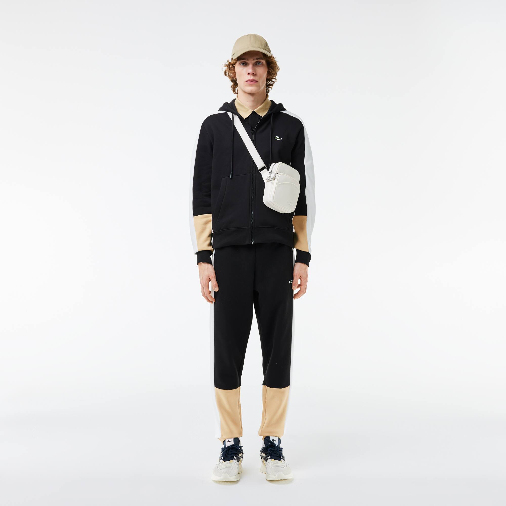 Colourblock Jogging-Hoodie Sweatshirts - Schwarz - Lacoste - Herren