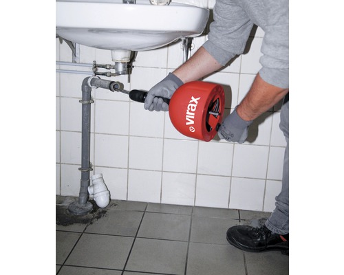 Professionele afvoerontstopper Virax VAL 26 Ø 7 mm, lengte 7,5 m