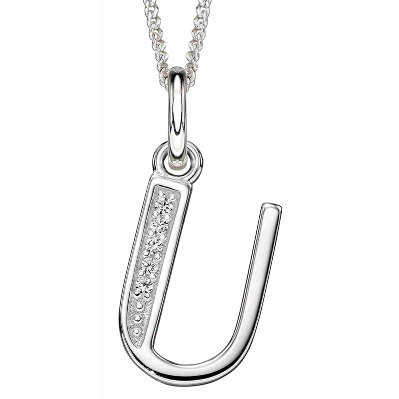 Collier lettre U en argent 925