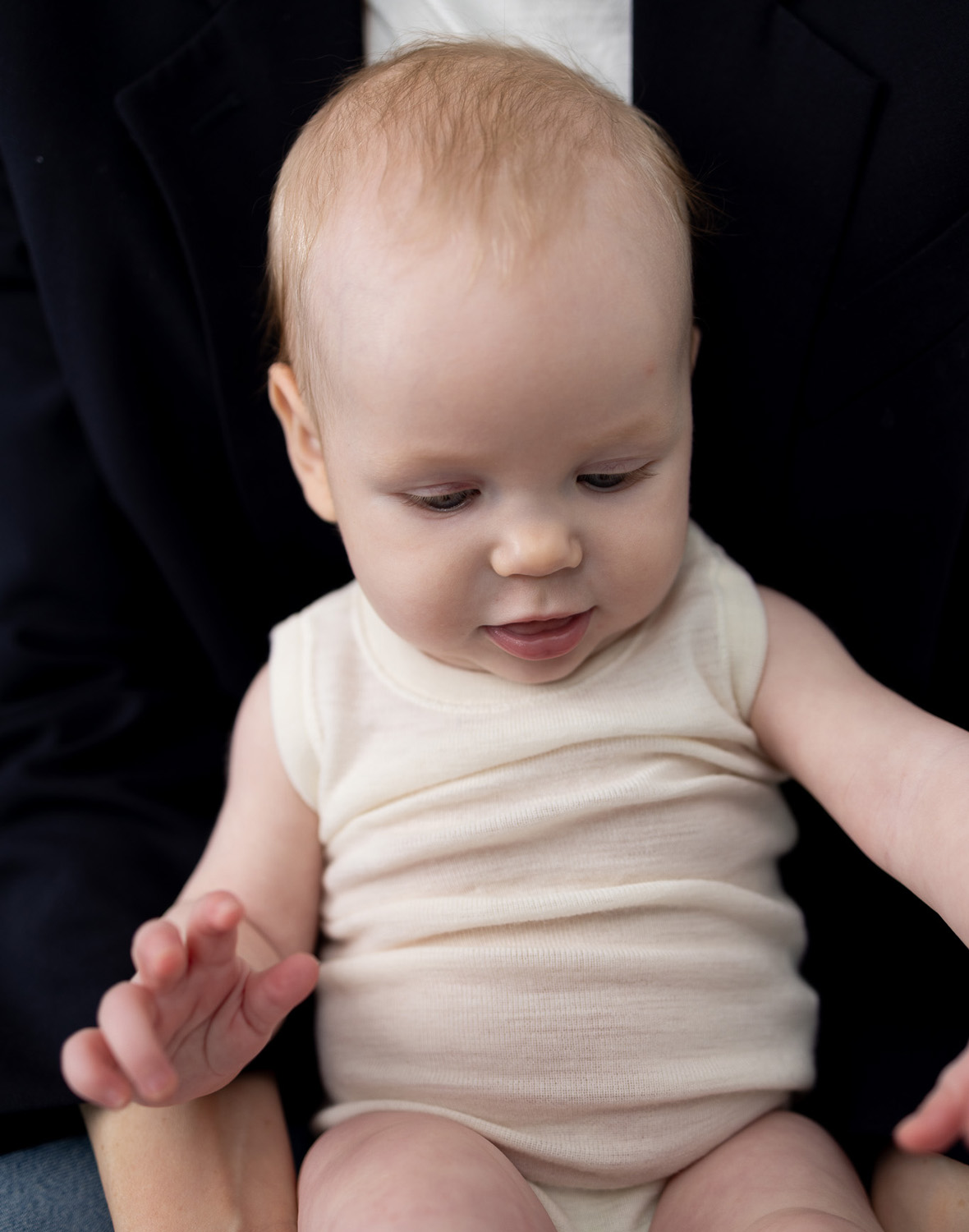 Romper zonder mouw van merinowol/zijde voor baby's (2 stuks)