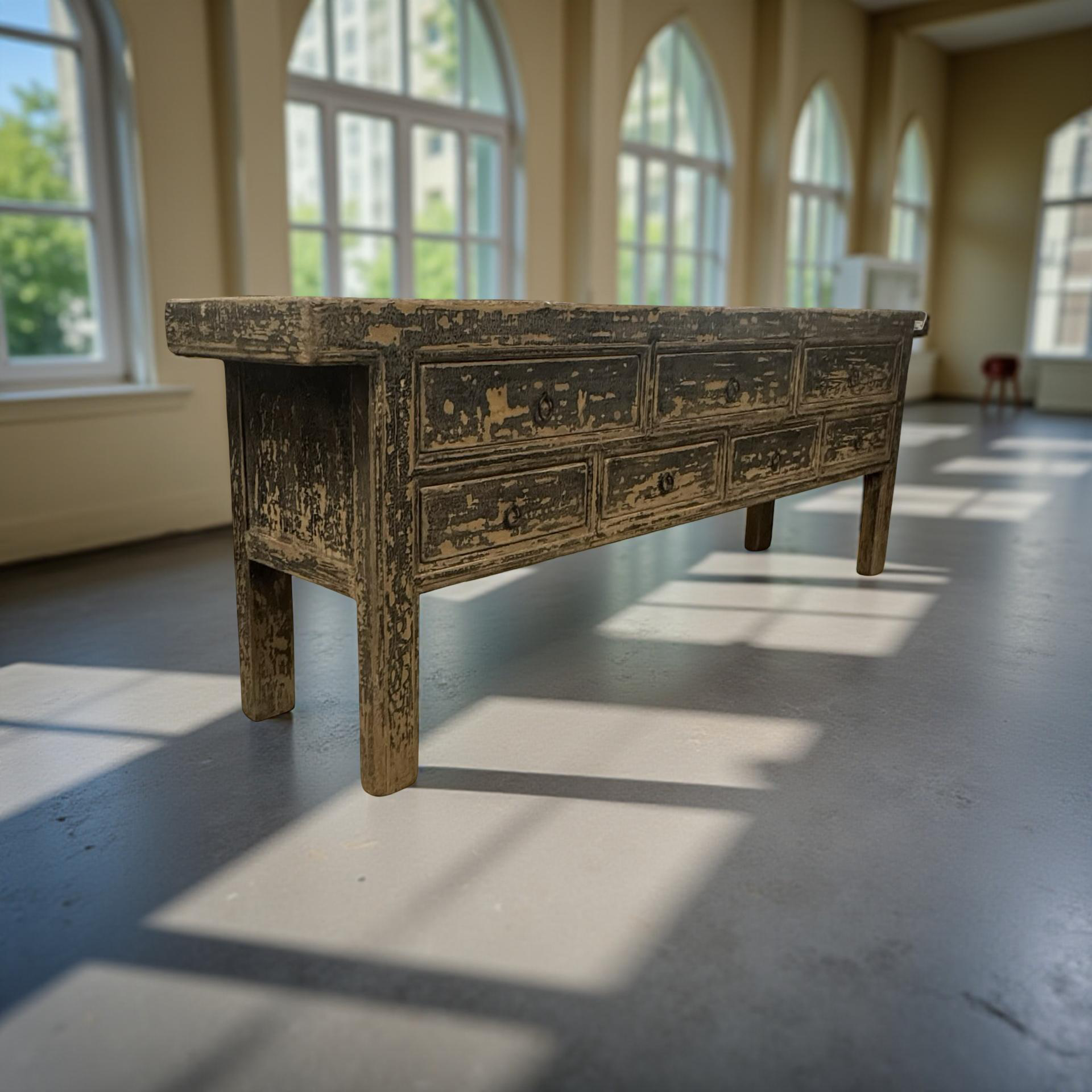 Dressoir zwart finish 7 la groot uniek