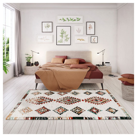 Tapis motif berbère - kaya - multicolore - 120 x 170 cm