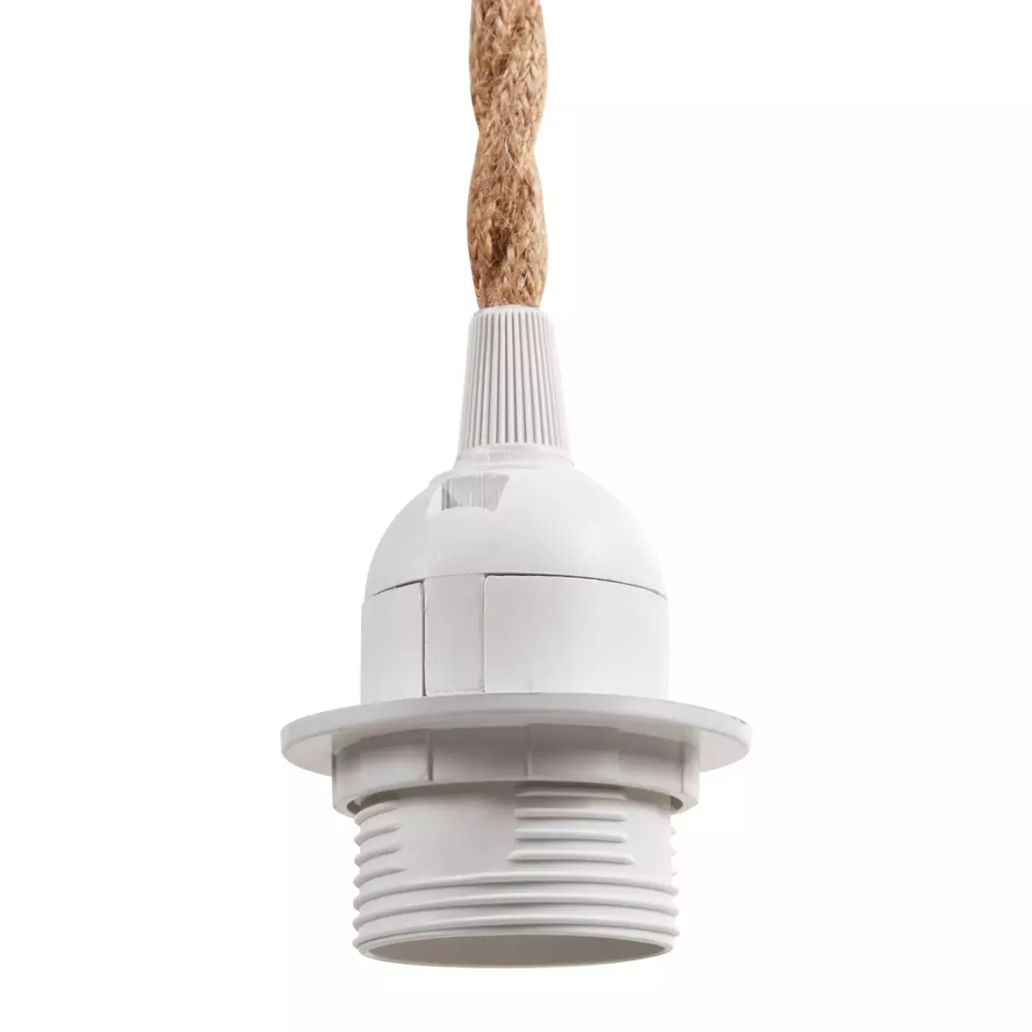 Suspension lumineuse chanvre (H90 cm) Corde Blanche