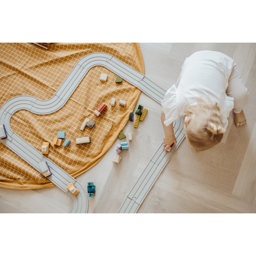 Køb Play&Go Organic Grid Mustard 2-in-1 Legetæppe